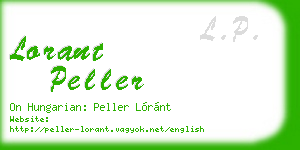 lorant peller business card