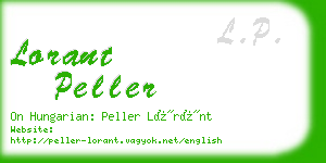 lorant peller business card